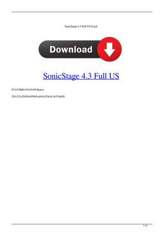 sonicstage 4.3 offline installer